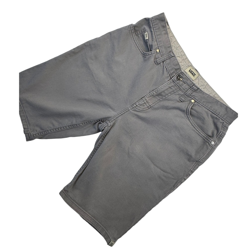 Vans Chino Shorts Mens 28 Gray‎ Cotton Blend Stretch Skate Casual